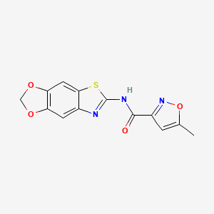 molecular formula C13H9N3O4S B2770750 N-([1,3]dioxolo[4',5':4,5]benzo[1,2-d]thiazol-6-yl)-5-methylisoxazole-3-carboxamide CAS No. 942007-44-5