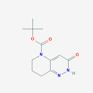 molecular formula C12H17N3O3 B2770751 3-Hydroxy-7,8-dihydro-6H-pyrido[3,2-c]pyridazine-5-carboxylic acid tert-butyl ester CAS No. 1701807-80-8