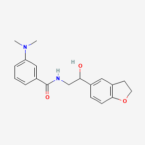 molecular formula C19H22N2O3 B2770756 N-[2-(2,3-DIHYDRO-1-BENZOFURAN-5-YL)-2-HYDROXYETHYL]-3-(DIMETHYLAMINO)BENZAMIDE CAS No. 1421456-01-0