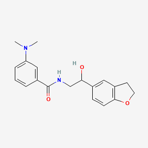 molecular formula C19H22N2O3 B2770756 N-(2-(2,3-dihydrobenzofuran-5-yl)-2-hydroxyethyl)-3-(dimethylamino)benzamide CAS No. 1421456-01-0