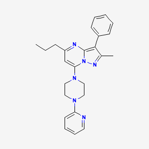 B2770757 2-Methyl-3-phenyl-5-propyl-7-[4-(2-pyridinyl)-1-piperazinyl]pyrazolo[1,5-a]pyrimidine CAS No. 896819-49-1