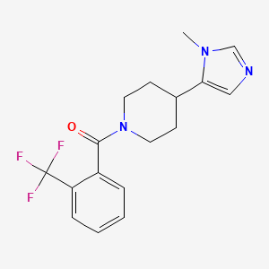 [4-(3-Methylimidazol-4-yl)piperidin-1-yl]-[2-(trifluoromethyl)phenyl]methanone