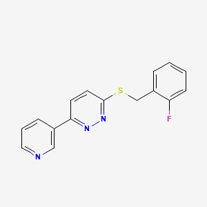 3-((2-Fluorobenzyl)thio)-6-(pyridin-3-yl)pyridazine