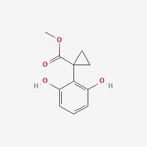 molecular formula C11H12O4 B2770764 Methyl 1-(2,6-dihydroxyphenyl)cyclopropane-1-carboxylate CAS No. 2092670-24-9