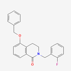 molecular formula C23H20FNO2 B2770768 5-(苄氧基)-2-(2-氟苯甲基)-3,4-二氢异喹啉-1(2H)-酮 CAS No. 850906-88-6