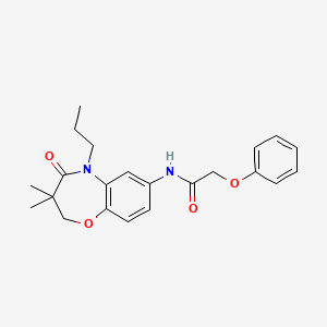 N-(3,3-dimethyl-4-oxo-5-propyl-2,3,4,5-tetrahydrobenzo[b][1,4]oxazepin-7-yl)-2-phenoxyacetamide