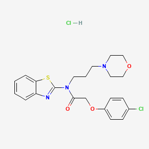 N-(benzo[d]thiazol-2-yl)-2-(4-chlorophenoxy)-N-(3-morpholinopropyl)acetamide hydrochloride
