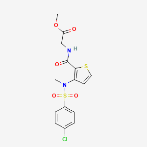 methyl 2-(3-(4-chloro-N-methylphenylsulfonamido)thiophene-2-carboxamido)acetate
