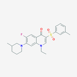 1-ethyl-6-fluoro-7-(3-methylpiperidin-1-yl)-3-(m-tolylsulfonyl)quinolin-4(1H)-one