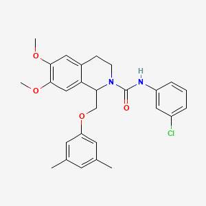 N-(3-chlorophenyl)-1-((3,5-dimethylphenoxy)methyl)-6,7-dimethoxy-3,4-dihydroisoquinoline-2(1H)-carboxamide