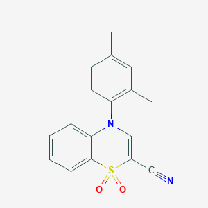 4-(2,4-dimethylphenyl)-4H-benzo[b][1,4]thiazine-2-carbonitrile 1,1-dioxide