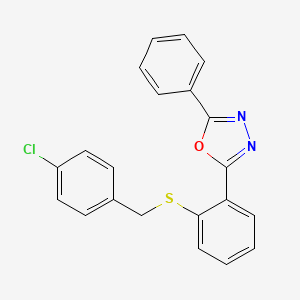 2-{2-[(4-Chlorobenzyl)sulfanyl]phenyl}-5-phenyl-1,3,4-oxadiazole