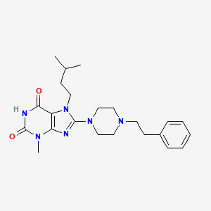 7-isopentyl-3-methyl-8-(4-phenethylpiperazin-1-yl)-1H-purine-2,6(3H,7H)-dione