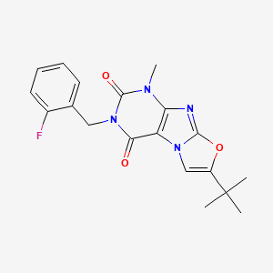 7-(tert-butyl)-3-(2-fluorobenzyl)-1-methyloxazolo[2,3-f]purine-2,4(1H,3H)-dione