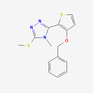 3-[3-(benzyloxy)-2-thienyl]-4-methyl-5-(methylsulfanyl)-4H-1,2,4-triazole