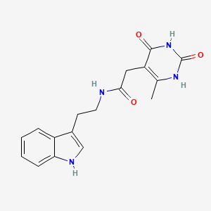 N-(2-(1H-indol-3-yl)ethyl)-2-(6-methyl-2,4-dioxo-1,2,3,4-tetrahydropyrimidin-5-yl)acetamide