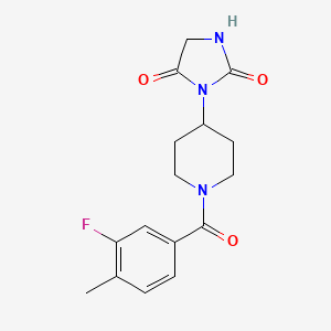3-(1-(3-Fluoro-4-methylbenzoyl)piperidin-4-yl)imidazolidine-2,4-dione