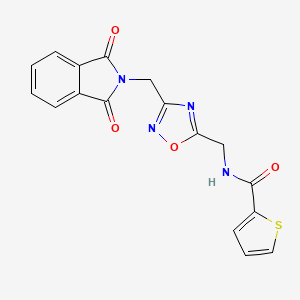 N-((3-((1,3-dioxoisoindolin-2-yl)methyl)-1,2,4-oxadiazol-5-yl)methyl)thiophene-2-carboxamide
