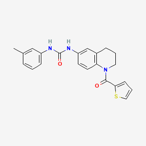 1-(1-(Thiophene-2-carbonyl)-1,2,3,4-tetrahydroquinolin-6-yl)-3-(m-tolyl)urea