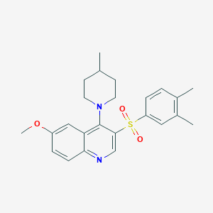 3-(3,4-Dimethylphenyl)sulfonyl-6-methoxy-4-(4-methylpiperidin-1-yl)quinoline