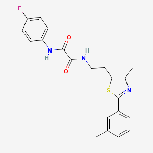N1-(4-fluorophenyl)-N2-(2-(4-methyl-2-(m-tolyl)thiazol-5-yl)ethyl)oxalamide