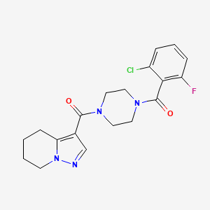 (4-(2-Chloro-6-fluorobenzoyl)piperazin-1-yl)(4,5,6,7-tetrahydropyrazolo[1,5-a]pyridin-3-yl)methanone