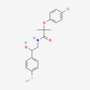 2-(4-chlorophenoxy)-N-(2-hydroxy-2-(4-(methylthio)phenyl)ethyl)-2-methylpropanamide