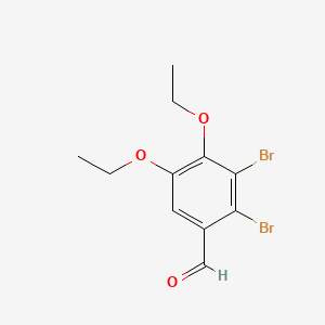 molecular formula C11H12Br2O3 B2770863 2,3-Dibromo-4,5-diethoxybenzaldehyde CAS No. 486994-08-5