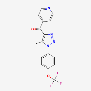 molecular formula C16H11F3N4O2 B2770871 {5-methyl-1-[4-(trifluoromethoxy)phenyl]-1H-1,2,3-triazol-4-yl}(4-pyridinyl)methanone CAS No. 477847-96-4