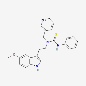 molecular formula C25H26N4OS B2770875 1-(2-(5-methoxy-2-methyl-1H-indol-3-yl)ethyl)-3-phenyl-1-(pyridin-3-ylmethyl)thiourea CAS No. 850934-30-4