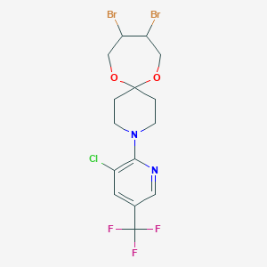 9,10-Dibromo-3-[3-chloro-5-(trifluoromethyl)pyridin-2-yl]-7,12-dioxa-3-azaspiro[5.6]dodecane