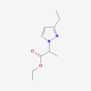 molecular formula C10H16N2O2 B2770881 ethyl 2-(3-ethyl-1H-pyrazol-1-yl)propanoate CAS No. 2108075-01-8