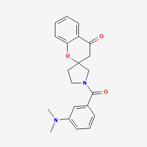 molecular formula C21H22N2O3 B2770922 1'-(3-(Dimethylamino)benzoyl)spiro[chroman-2,3'-pyrrolidin]-4-one CAS No. 1795083-62-3