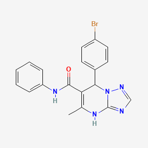 molecular formula C19H16BrN5O B2770930 7-(4-bromophenyl)-5-methyl-N-phenyl-4,7-dihydro[1,2,4]triazolo[1,5-a]pyrimidine-6-carboxamide CAS No. 361481-14-3