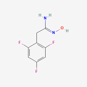 molecular formula C8H7F3N2O B2770933 N'-hydroxy-2-(2,4,6-trifluorophenyl)ethanimidamide CAS No. 885654-91-1