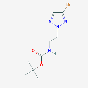 molecular formula C9H15BrN4O2 B2770980 tert-Butyl (2-(4-bromo-2H-1,2,3-triazol-2-yl)ethyl)carbamate CAS No. 2375271-21-7