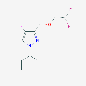 molecular formula C10H15F2IN2O B2770983 1-sec-butyl-3-[(2,2-difluoroethoxy)methyl]-4-iodo-1H-pyrazole CAS No. 1856097-96-5