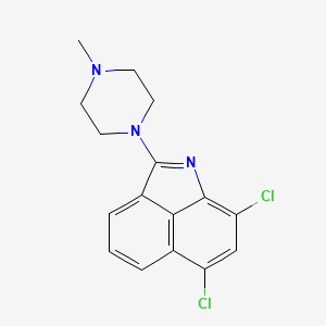 molecular formula C16H15Cl2N3 B2771000 9,11-Dichloro-3-(4-methylpiperazin-1-yl)-2-azatricyclo[6.3.1.0,4,12]dodeca-1(12),2,4,6,8,10-hexaene CAS No. 380309-37-5