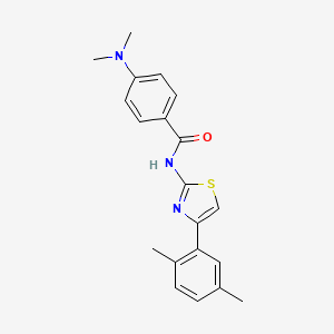 4-(dimethylamino)-N-[4-(2,5-dimethylphenyl)-1,3-thiazol-2-yl]benzamide