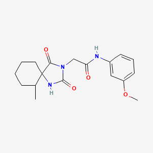 N-(3-methoxyphenyl)-2-(6-methyl-2,4-dioxo-1,3-diazaspiro[4.5]decan-3-yl)acetamide