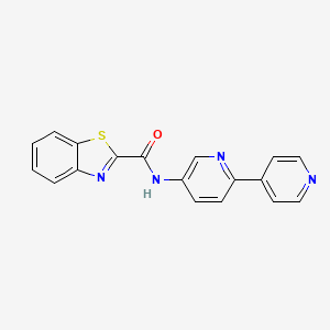 N-{[2,4'-bipyridine]-5-yl}-1,3-benzothiazole-2-carboxamide