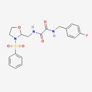 N1-(4-fluorobenzyl)-N2-((3-(phenylsulfonyl)oxazolidin-2-yl)methyl)oxalamide