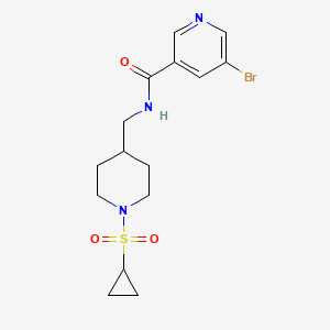 5-bromo-N-((1-(cyclopropylsulfonyl)piperidin-4-yl)methyl)nicotinamide