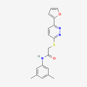 molecular formula C18H17N3O2S B2771015 N-(3,5-dimethylphenyl)-2-{[6-(furan-2-yl)pyridazin-3-yl]sulfanyl}acetamide CAS No. 872723-35-8