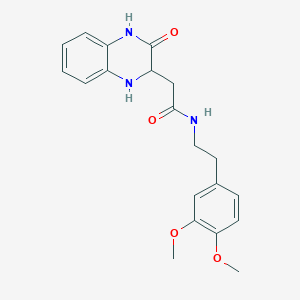 molecular formula C20H23N3O4 B2771040 N-[2-(3,4-dimethoxyphenyl)ethyl]-2-(3-oxo-1,2,3,4-tetrahydroquinoxalin-2-yl)acetamide CAS No. 484049-26-5