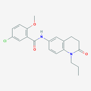 molecular formula C20H21ClN2O3 B2771048 5-chloro-2-methoxy-N-(2-oxo-1-propyl-1,2,3,4-tetrahydroquinolin-6-yl)benzamide CAS No. 941953-24-8