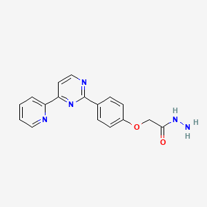 molecular formula C17H15N5O2 B2771058 2-{4-[4-(2-Pyridinyl)-2-pyrimidinyl]phenoxy}acetohydrazide CAS No. 477857-44-6