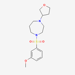 molecular formula C16H24N2O4S B2771079 1-(3-Methoxybenzenesulfonyl)-4-(oxolan-3-yl)-1,4-diazepane CAS No. 2320577-68-0