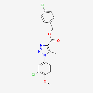 4-chlorobenzyl 1-(3-chloro-4-methoxyphenyl)-5-methyl-1H-1,2,3-triazole-4-carboxylate