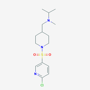 ({1-[(6-Chloropyridin-3-yl)sulfonyl]piperidin-4-yl}methyl)(methyl)(propan-2-yl)amine
